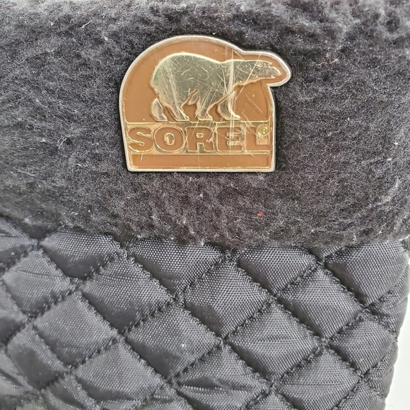 Girls Sorel Black Powder Storm Winter Snow Boots 3 - Picture 6 of 8